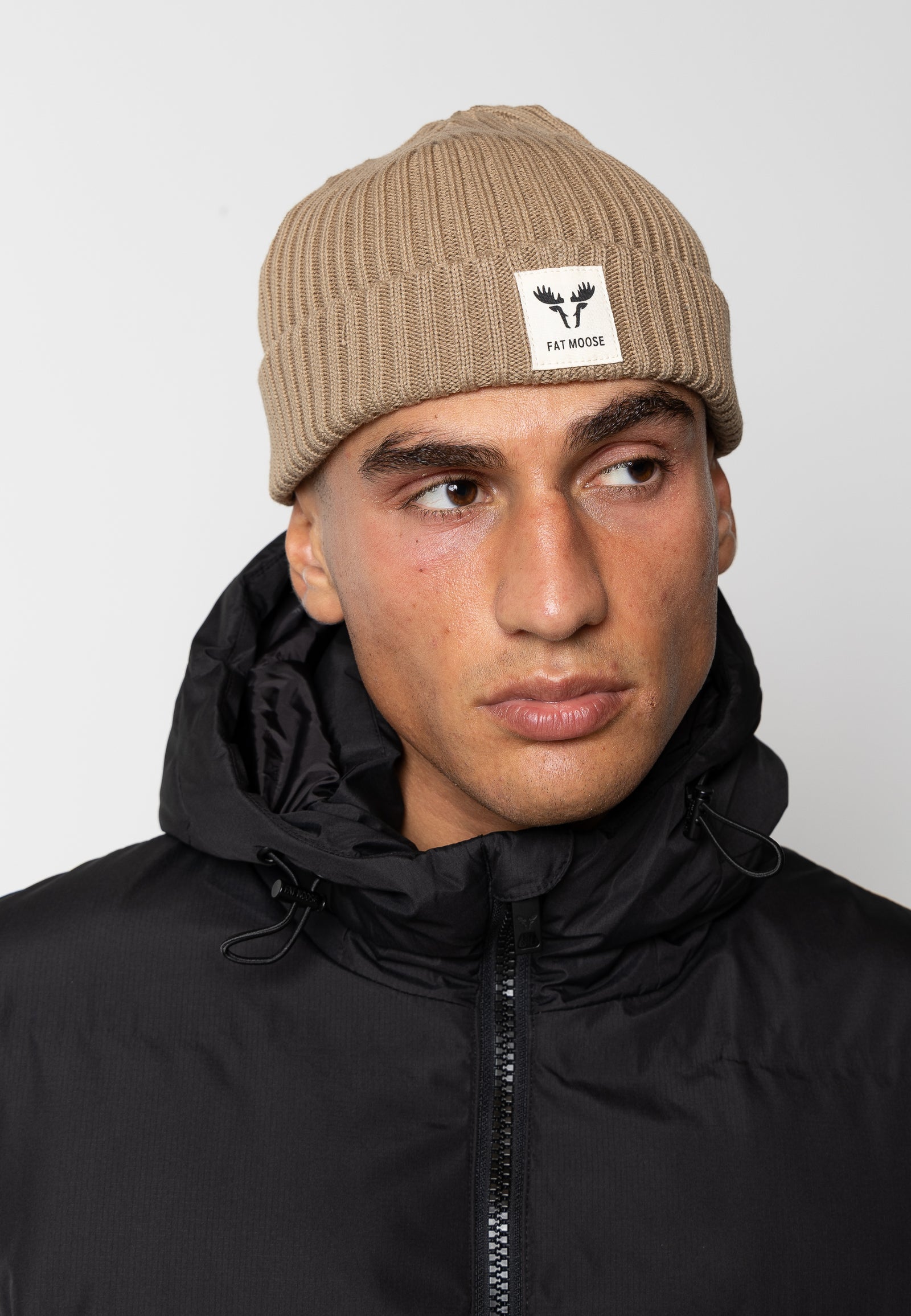 FAT MOOSE BEANIE - Khaki – Urban Brands