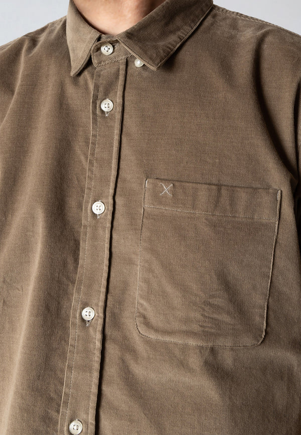 Clean Cut Copenhagen FERRIS CORUDROY SHIRT Shirts L/S Brindle beige