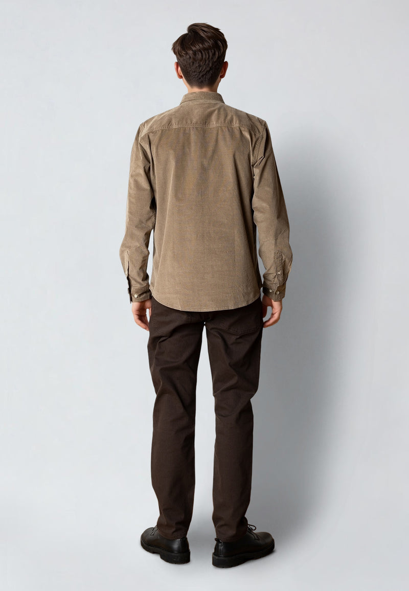 Clean Cut Copenhagen FERRIS CORUDROY SHIRT Shirts L/S Brindle beige