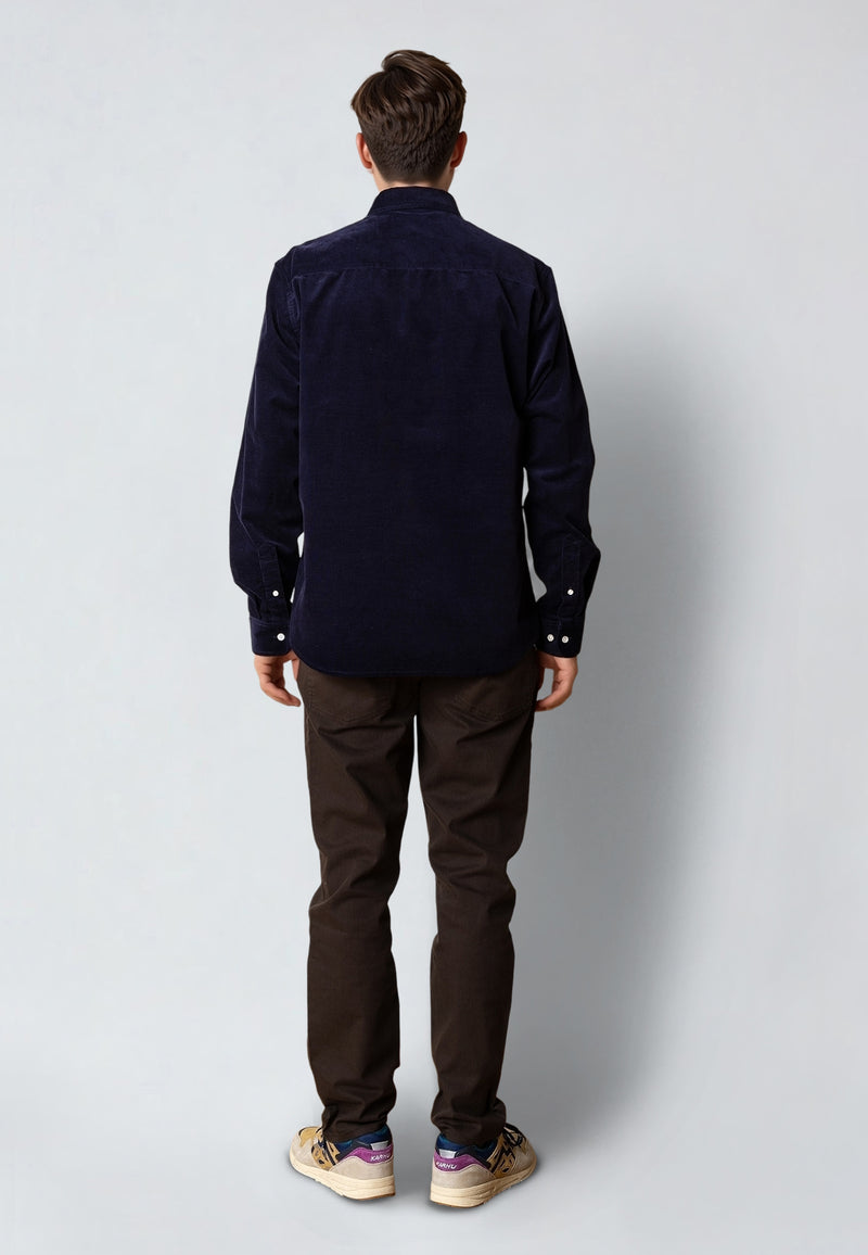 Clean Cut Copenhagen FERRIS CORUDROY SHIRT Shirts L/S Dark Navy