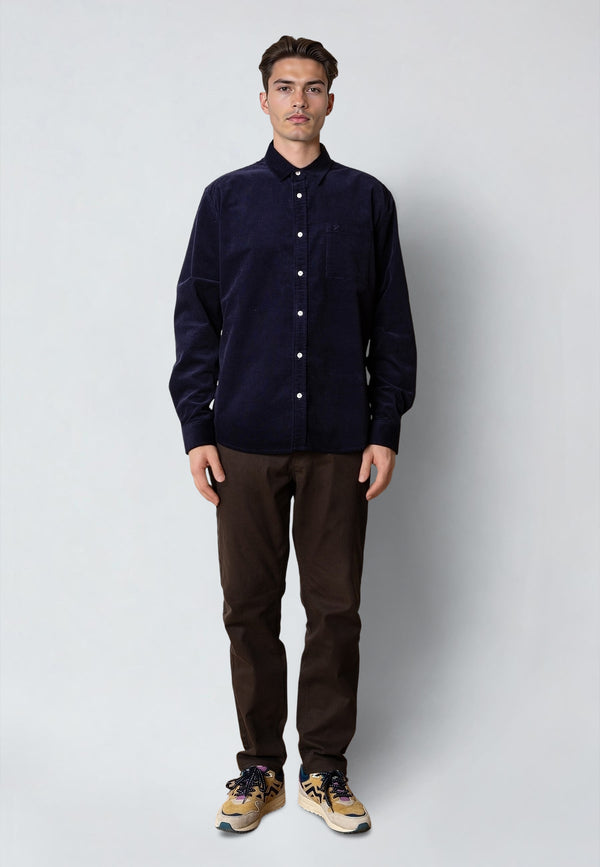 Clean Cut Copenhagen FERRIS CORUDROY SHIRT Shirts L/S Dark Navy