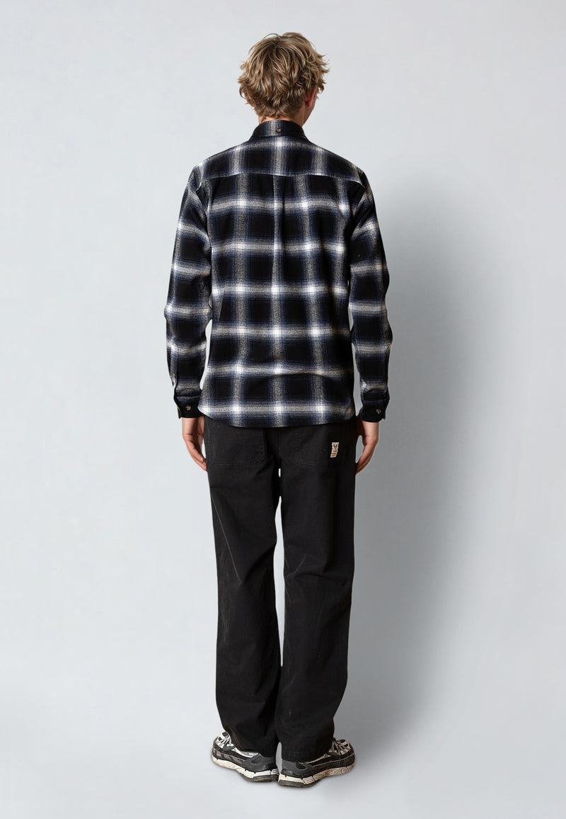 Fat Moose FOREST FLANNEL SHIRT Shirts L/S Dark navy/Black check 002