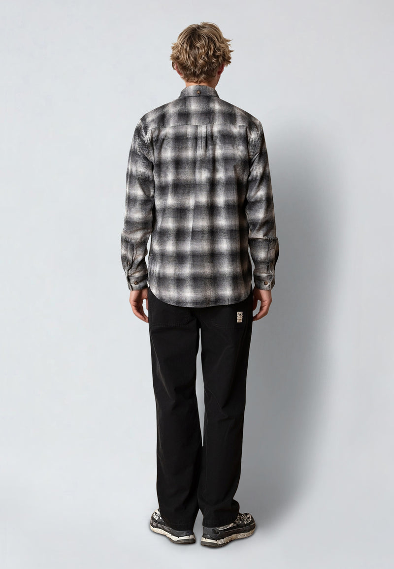Fat Moose FOREST FLANNEL SHIRT Shirts L/S Mid grey/Light grey 001