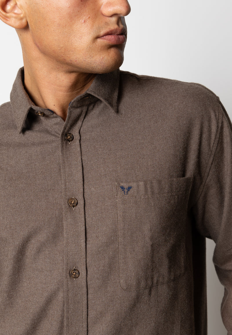 Fat Moose FRANK FLANNEL SHIRT Shirts L/S Brown