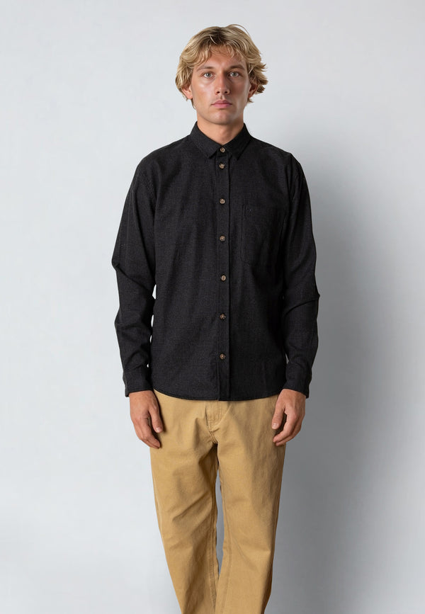 Fat Moose FRANK FLANNEL SHIRT Shirts L/S Dark Grey