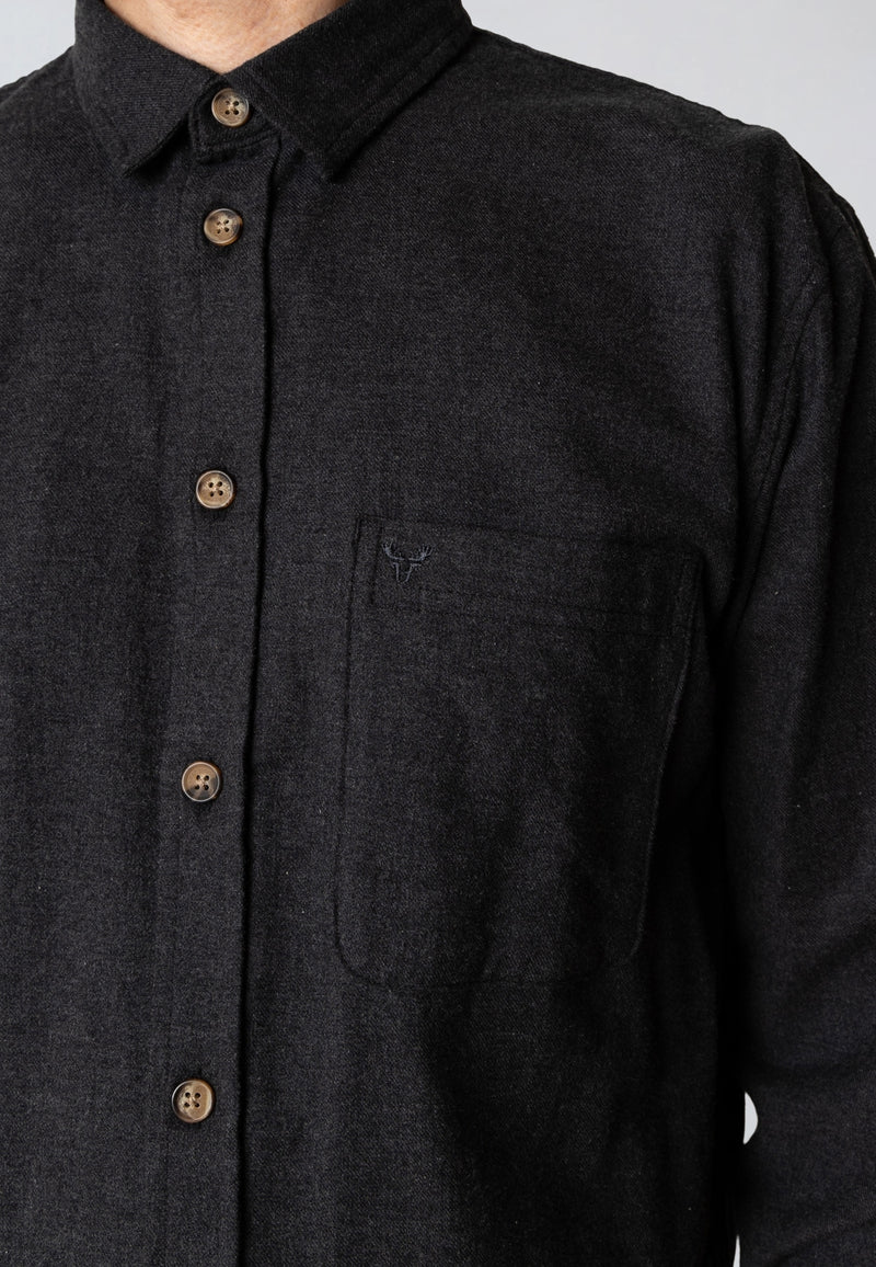 Fat Moose FRANK FLANNEL SHIRT Shirts L/S Dark Grey