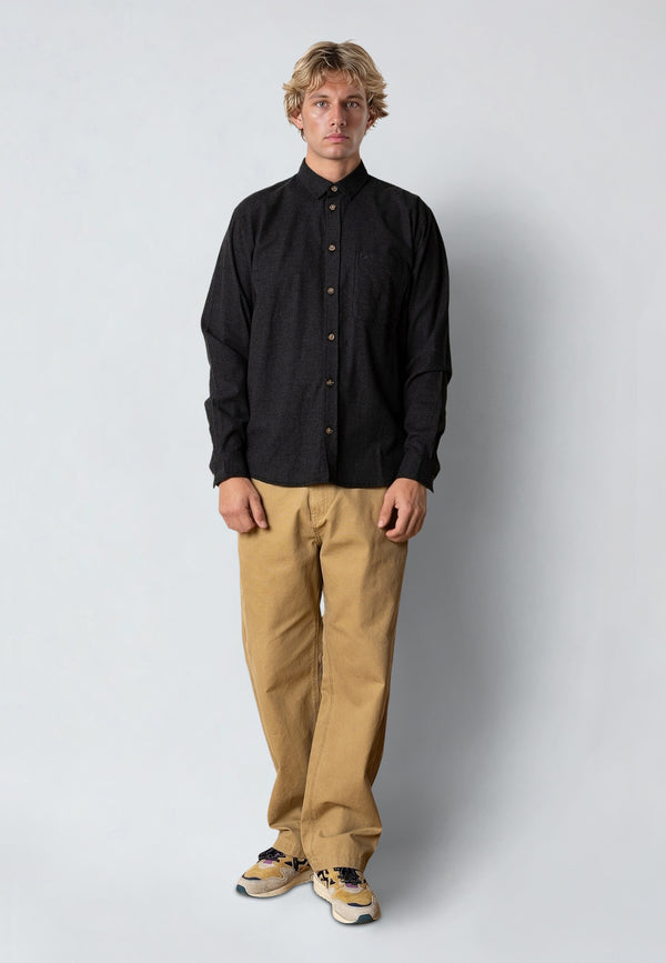 Fat Moose FRANK FLANNEL SHIRT Shirts L/S Dark Grey