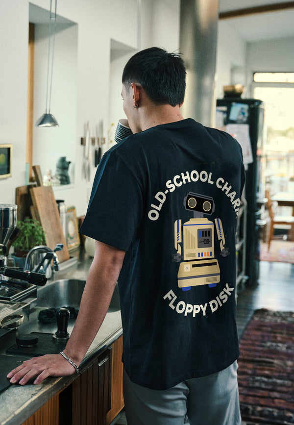 Clean Cut Copenhagen Floppy disk t-shirt T-shirts S/S Black