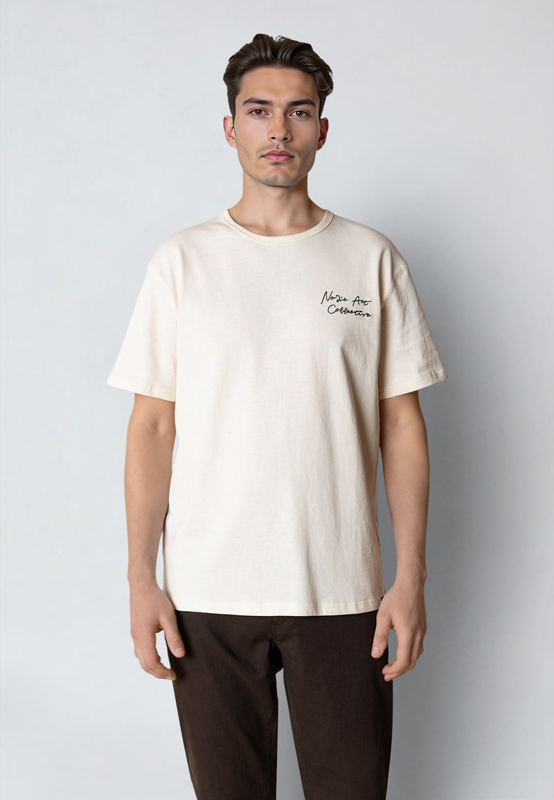 Clean Cut Copenhagen GAINS EMBROIDERY T-SHIRT T-shirts S/S Ecru