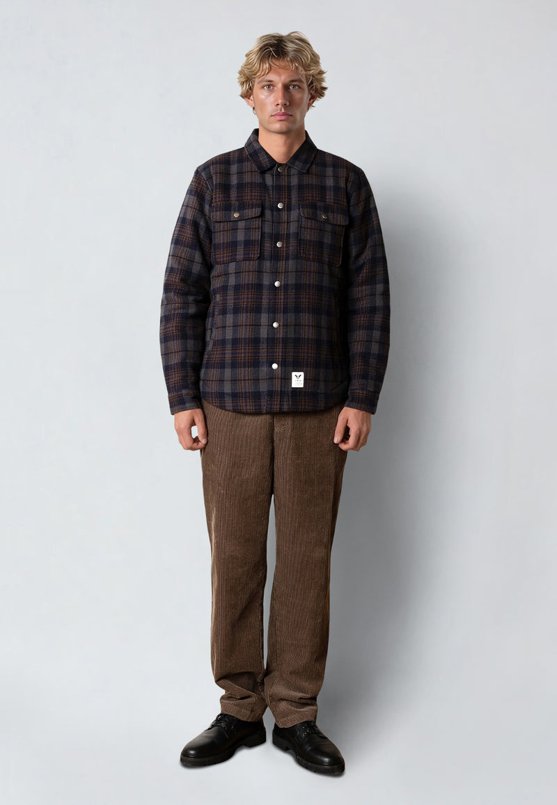 Fat Moose GILI PADDED OVERSHIRT Overshirts Dark navy/Grey check