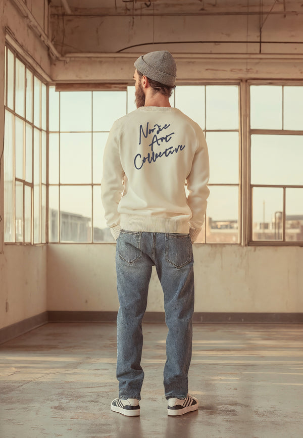 Clean Cut Copenhagen GRADY EMBROIDERY SWEATSHIRT Sweatshirts Ecru
