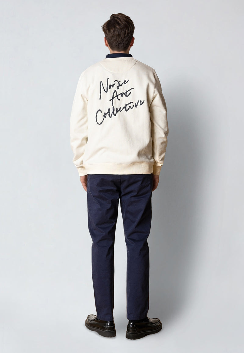 Clean Cut Copenhagen GRADY EMBROIDERY SWEATSHIRT Sweatshirts Ecru