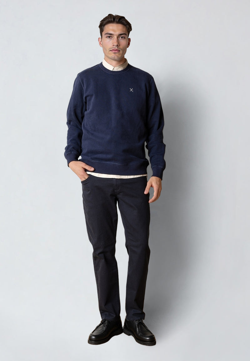 Clean Cut Copenhagen GRADY EMBROIDERY SWEATSHIRT Sweatshirts Navy