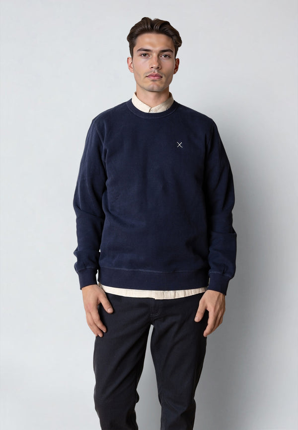 Clean Cut Copenhagen GRADY EMBROIDERY SWEATSHIRT Sweatshirts Navy