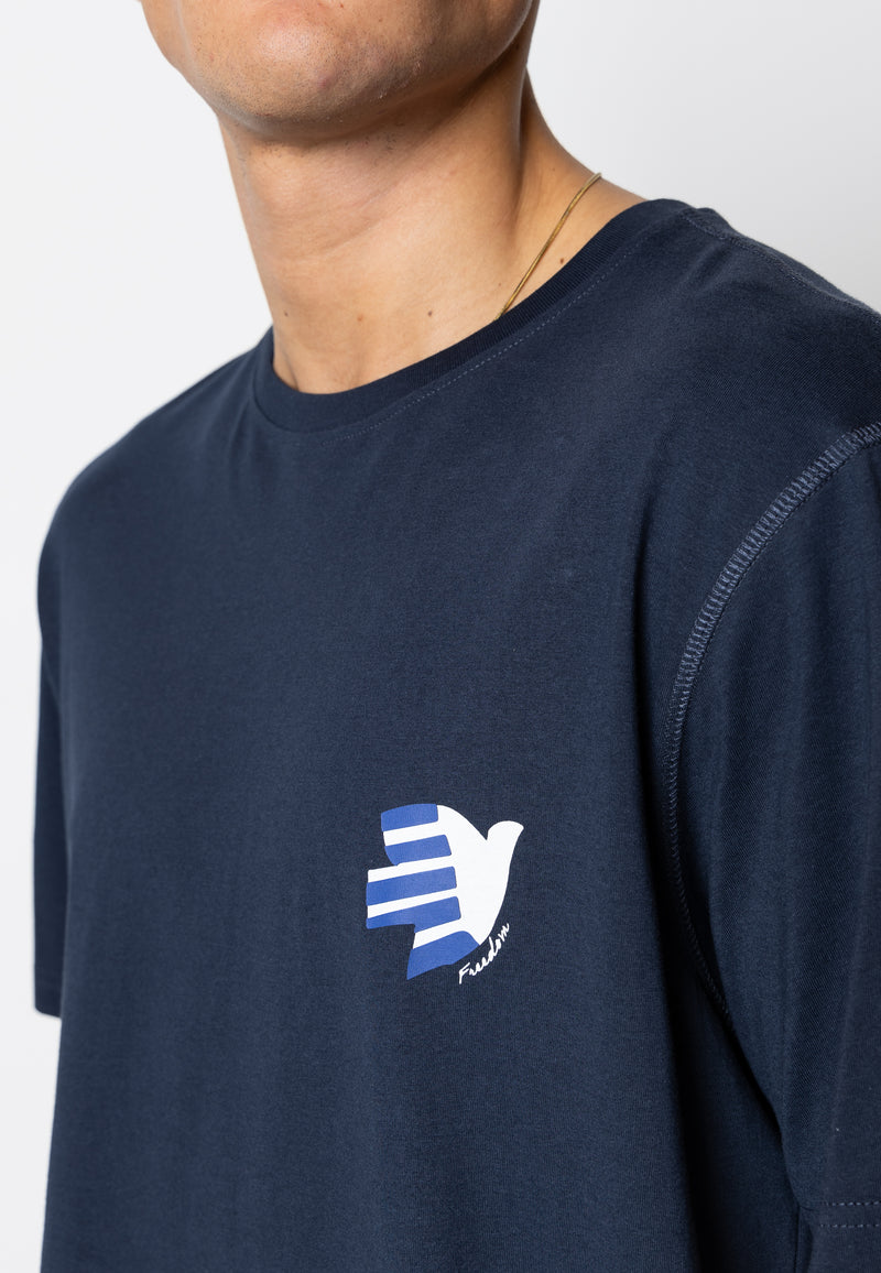 Fat Moose GUS COTTON T-SHIRT T-shirts S/S Navy
