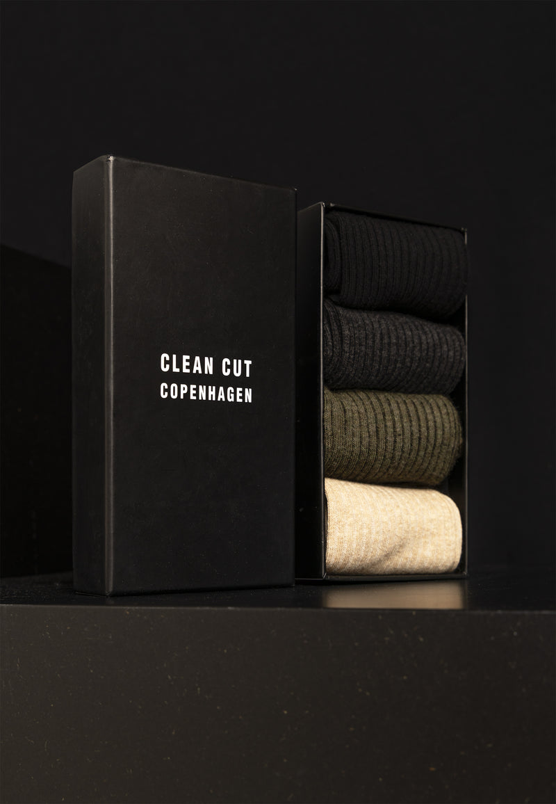 Clean Cut Copenhagen 4-PACK SOCKS IN A BOX Accessories Multi