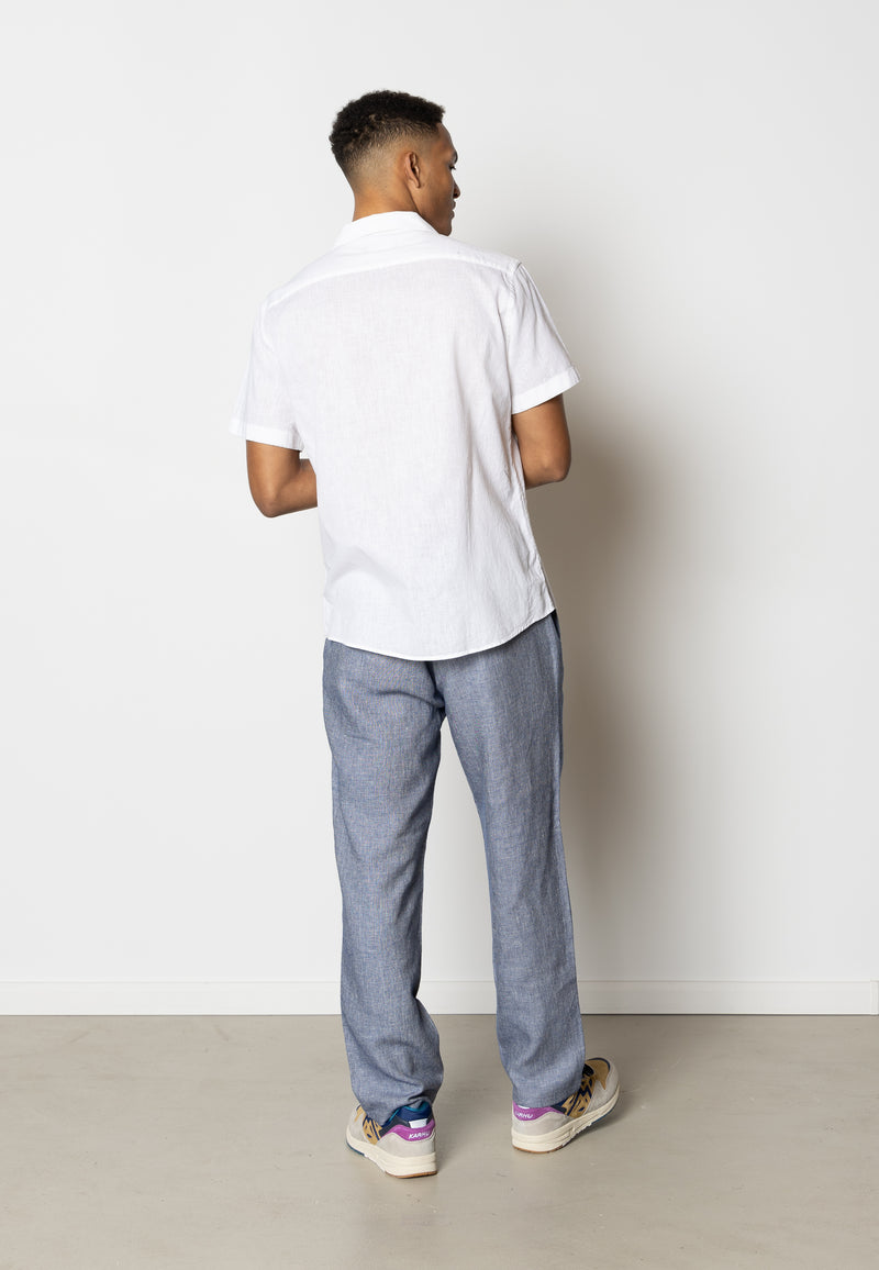 Clean Cut Copenhagen Giles cotton/linen shirt Shirts S/S White