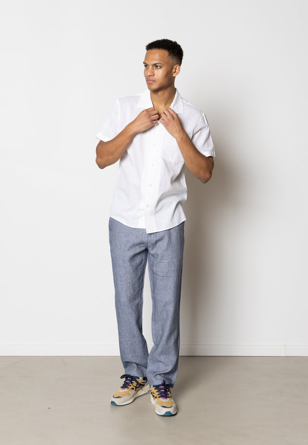 Clean Cut Copenhagen Giles cotton/linen shirt Shirts S/S White