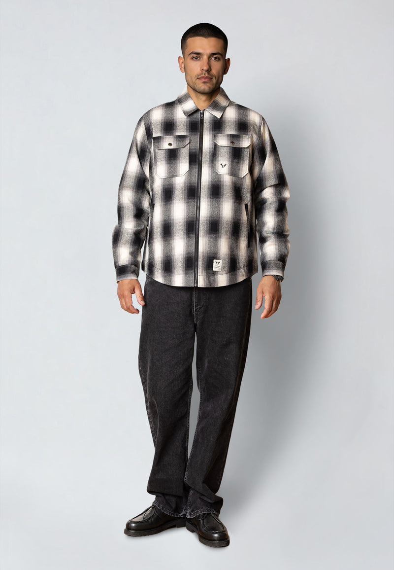 Fat Moose HOLGER PADDED OVERSHIRT Overshirts Black/grey check