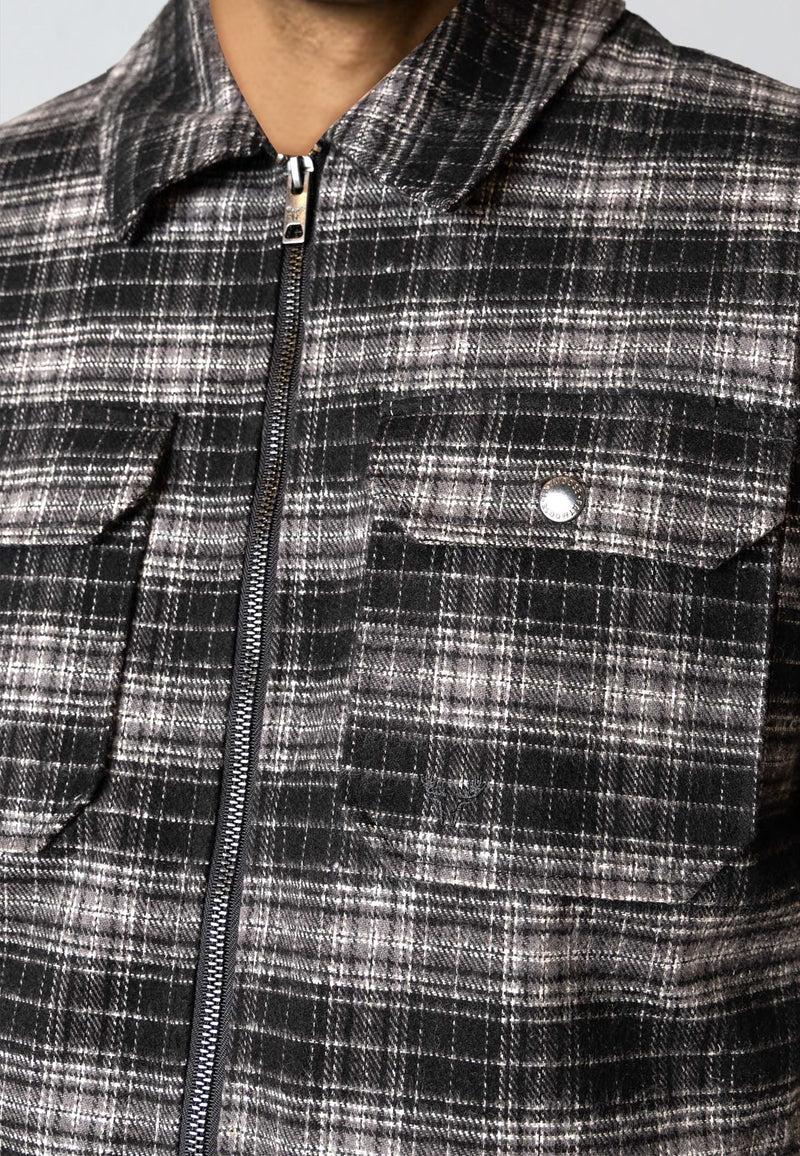 Fat Moose HOLGER PADDED OVERSHIRT Overshirts Ecru/Black Check