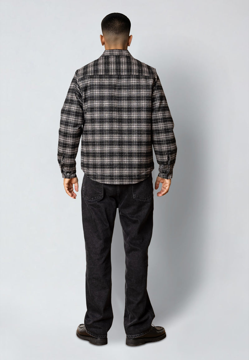 Fat Moose HOLGER PADDED OVERSHIRT Overshirts Ecru/Black Check
