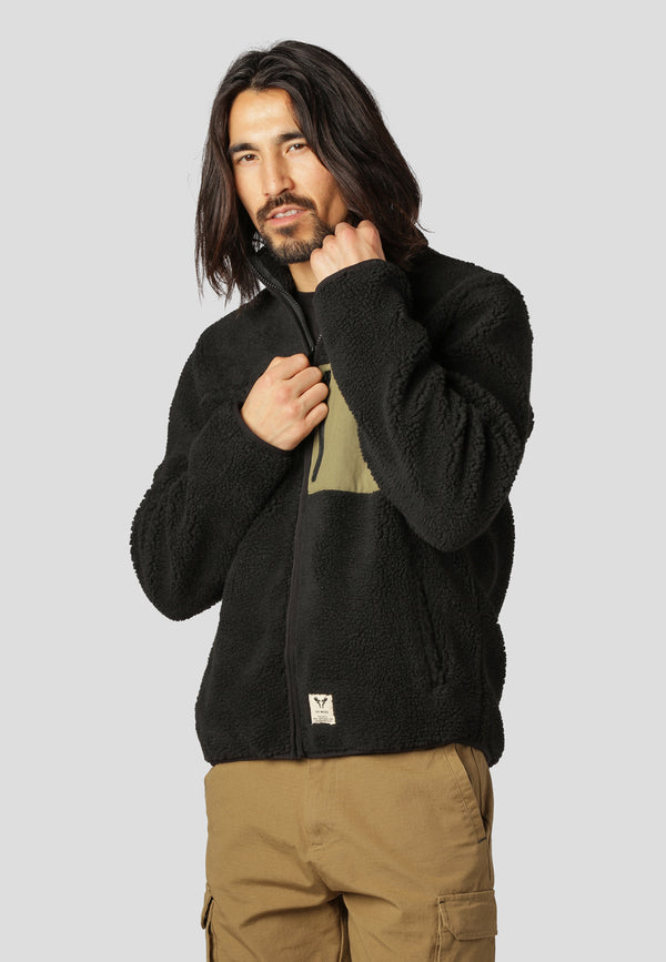 Fat Moose HUGH FLEECE JACKET Fleece Black