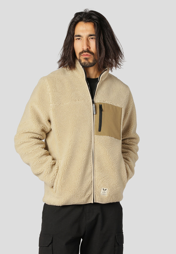 Fat Moose HUGH FLEECE JACKET Fleece Khaki