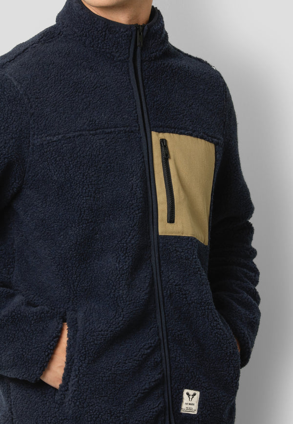 Fat Moose HUGH FLEECE JACKET Fleece Navy