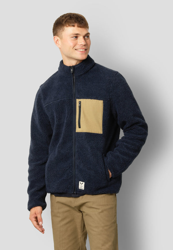 Fat Moose HUGH FLEECE JACKET Fleece Navy