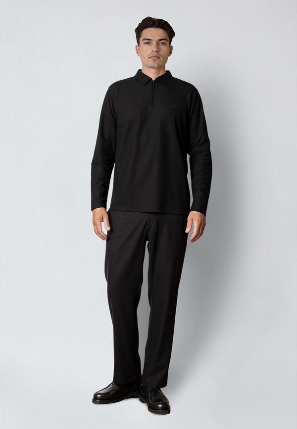Clean Cut Copenhagen JOSS L/S POLO Polos Black