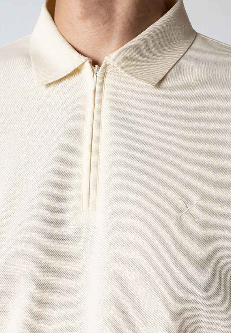 Clean Cut Copenhagen JOSS L/S POLO Polos Ecru