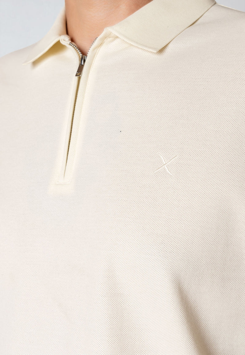 Clean Cut Copenhagen JOSS S/S POLO Polos Ecru