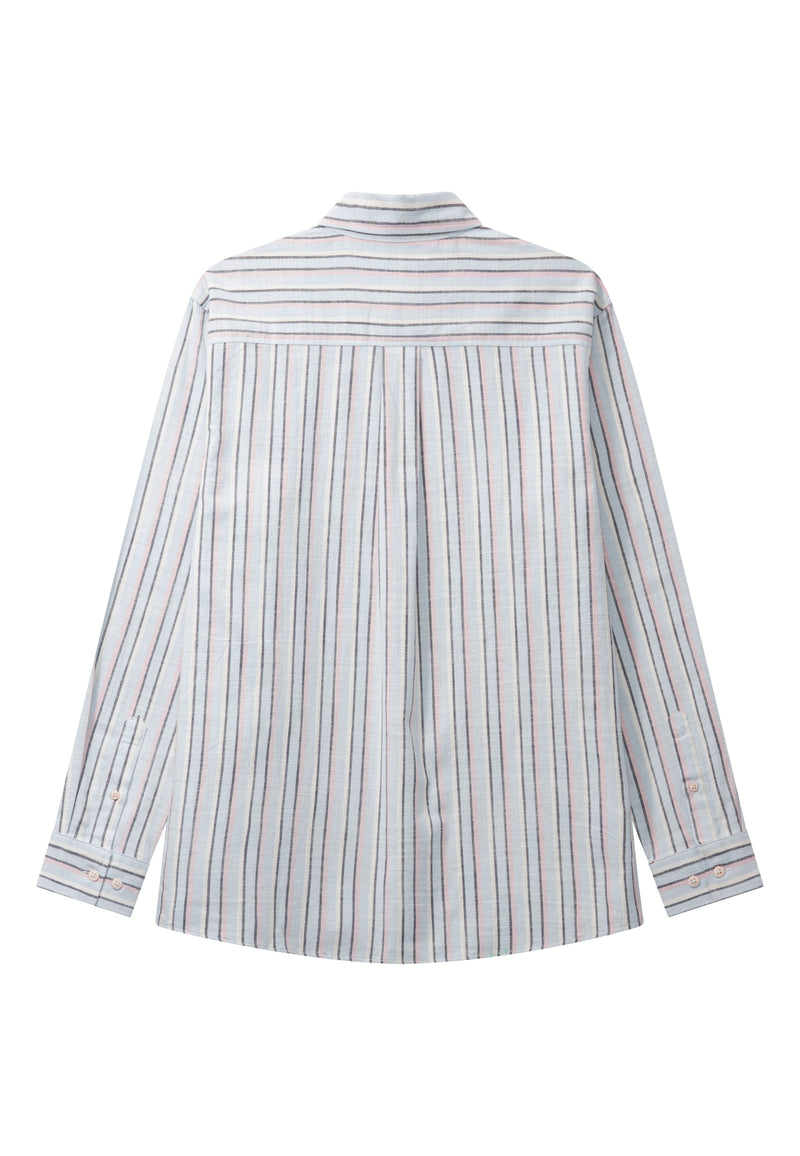 KELVIN STRIPED SHIRT - Light blue/Violet ice – Urban Brands