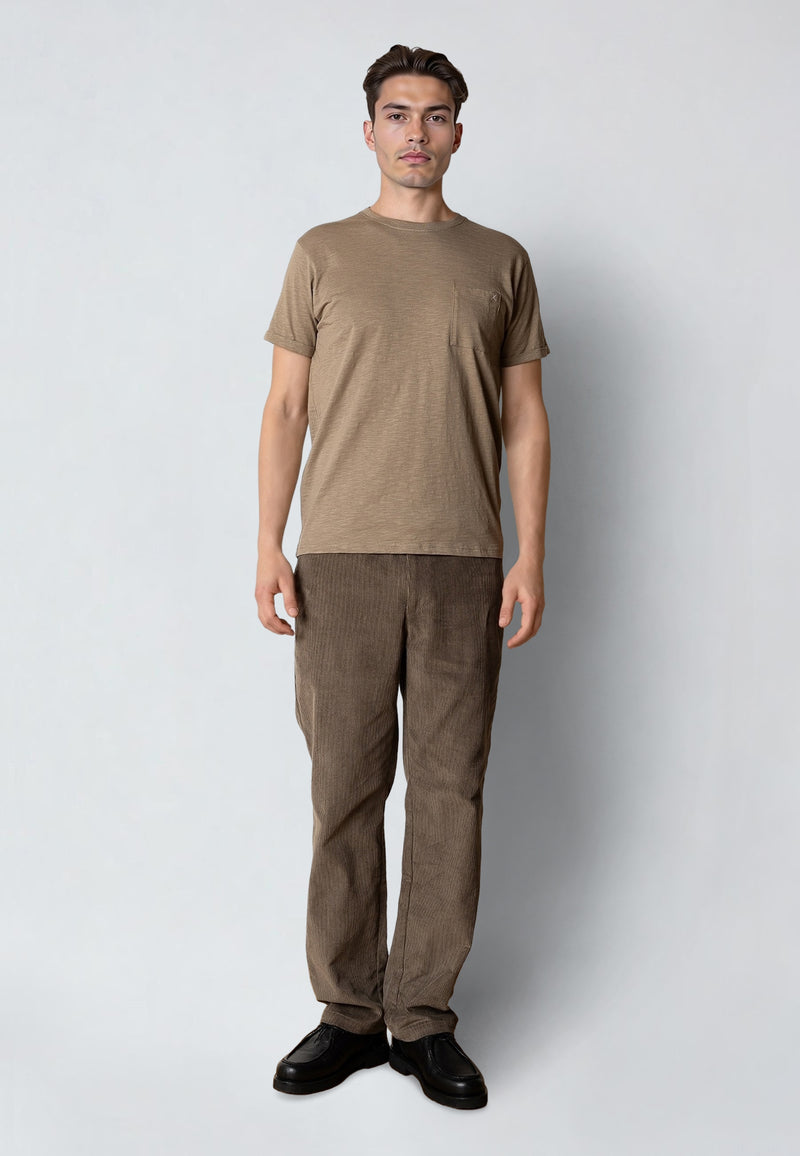 Clean Cut Copenhagen KOLDING ORGANIC T-SHIRT T-shirts S/S Brindle beige
