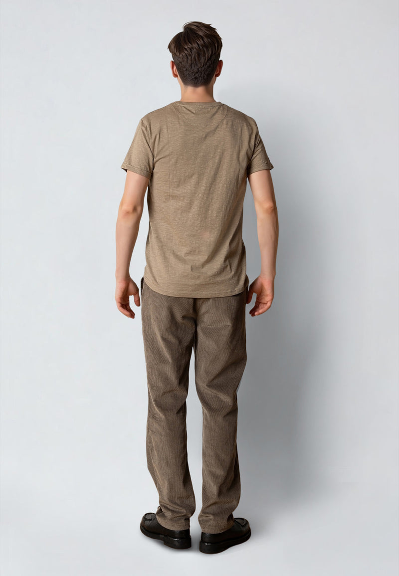 Clean Cut Copenhagen KOLDING ORGANIC T-SHIRT T-shirts S/S Brindle beige
