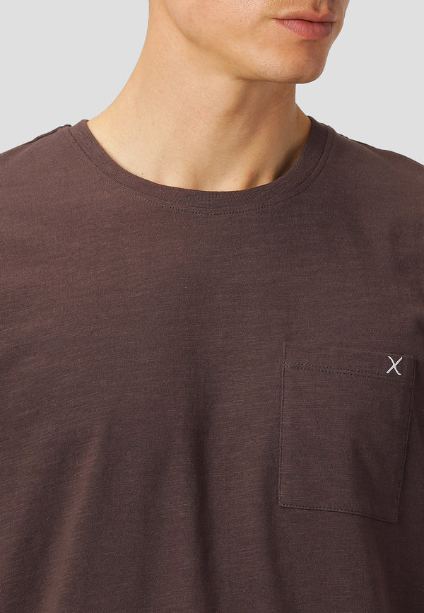 Clean Cut Copenhagen KOLDING ORGANIC T-SHIRT T-shirts S/S Dark Brown