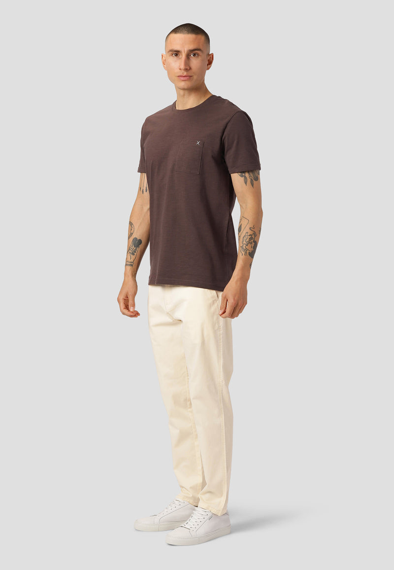 Clean Cut Copenhagen KOLDING ORGANIC T-SHIRT T-shirts S/S Dark Brown