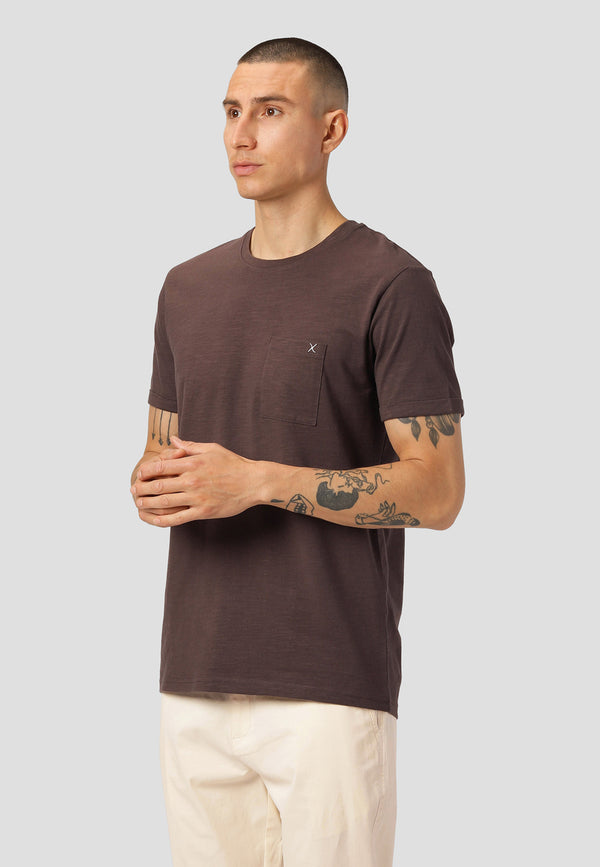 Clean Cut Copenhagen KOLDING ORGANIC T-SHIRT T-shirts S/S Dark Brown