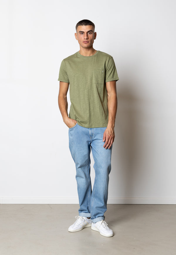 Clean Cut Copenhagen KOLDING ORGANIC T-SHIRT T-shirts S/S Dusty Green