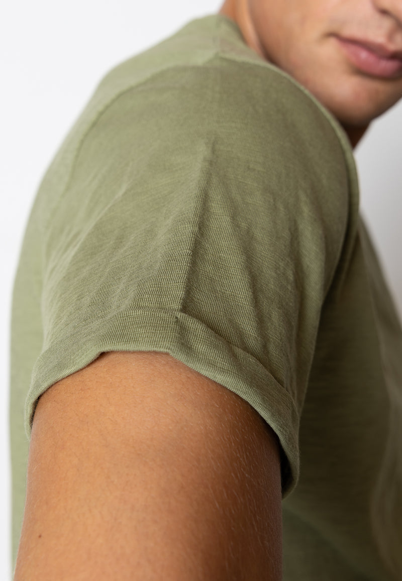 Clean Cut Copenhagen KOLDING ORGANIC T-SHIRT T-shirts S/S Dusty Green