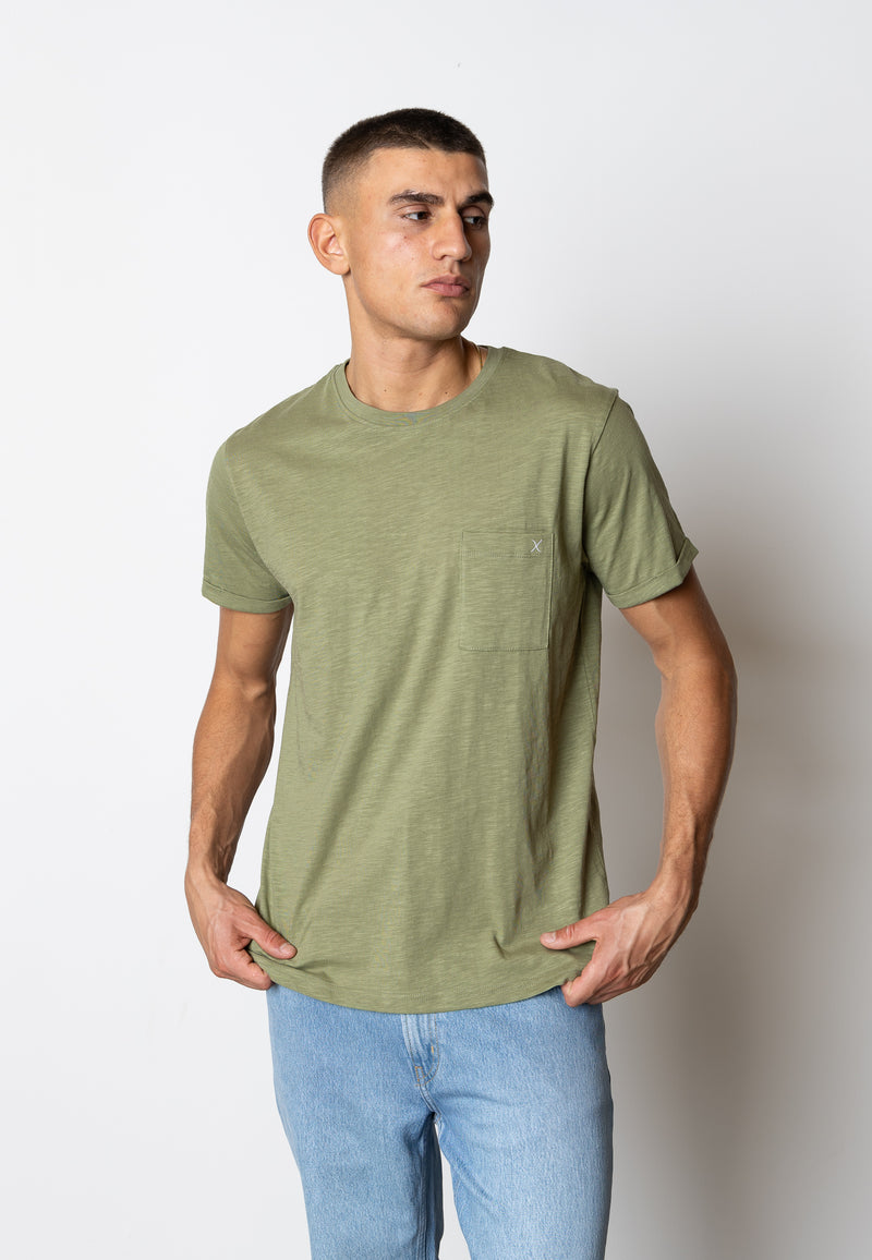 Clean Cut Copenhagen KOLDING ORGANIC T-SHIRT T-shirts S/S Dusty Green