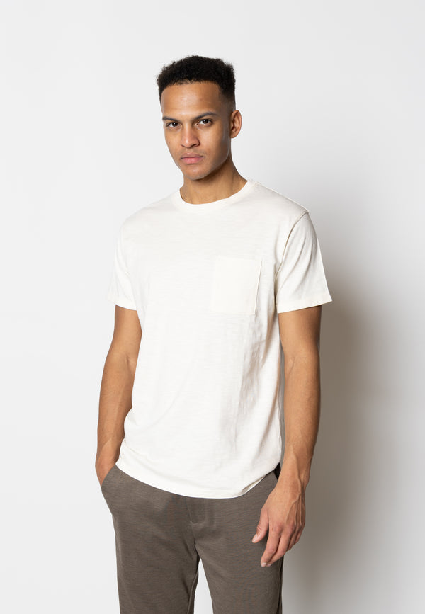 Clean Cut Copenhagen KOLDING ORGANIC T-SHIRT T-shirts S/S Ecru