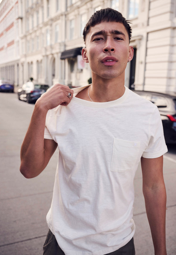 Clean Cut Copenhagen KOLDING ORGANIC T-SHIRT T-shirts S/S Ecru