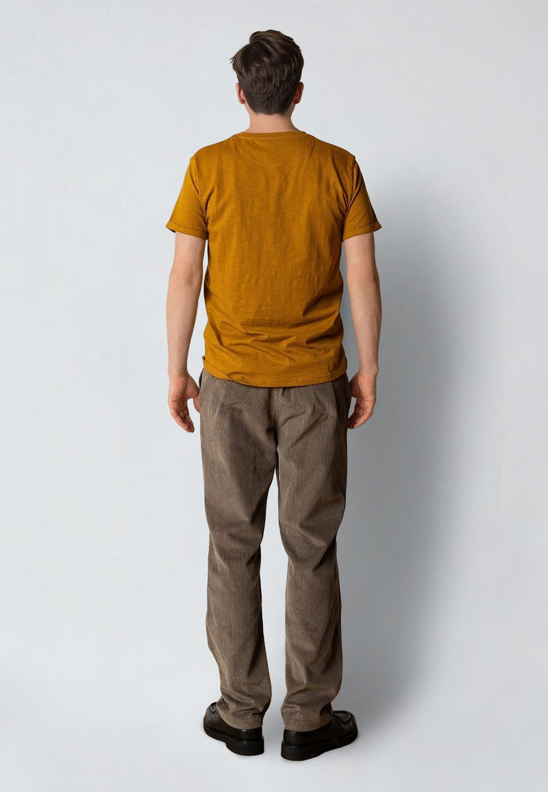 Clean Cut Copenhagen KOLDING ORGANIC T-SHIRT T-shirts S/S Gold Brown