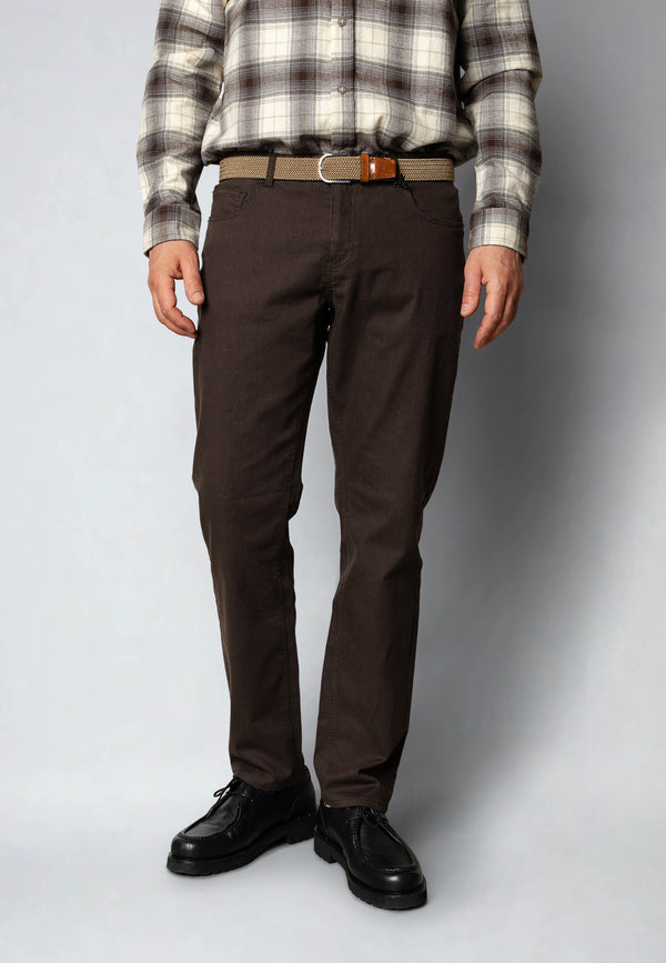 Clean Cut Copenhagen LONDON STRAIGHT 5-POCKET PANT Pants Dark Brown