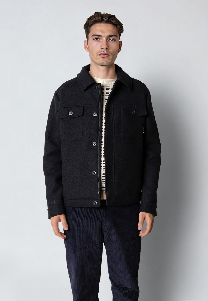 Clean Cut Copenhagen LUKE WOOL JACKET Jackets Dark Navy