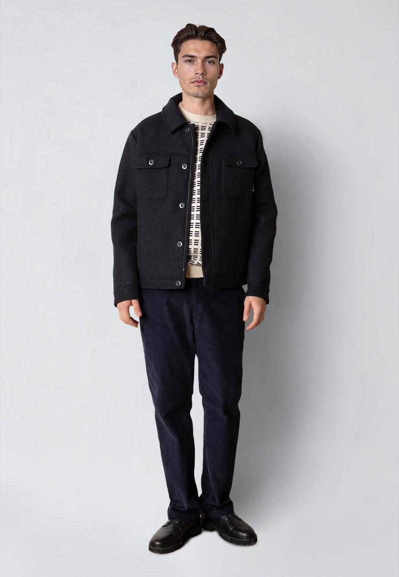 Clean Cut Copenhagen LUKE WOOL JACKET Jackets Dark Navy