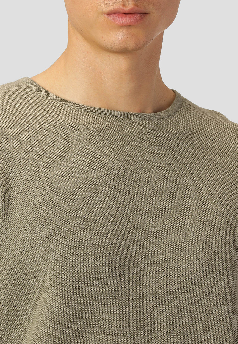 Clean Cut Copenhagen Lauritz knitted crewneck Knit Dusty  Green Melange