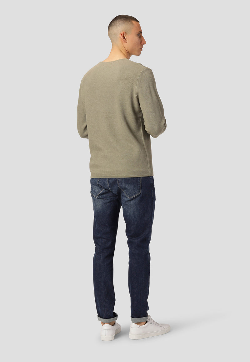 Clean Cut Copenhagen Lauritz knitted crewneck Knit Dusty  Green Melange