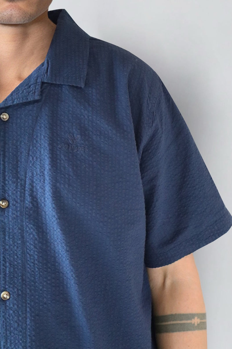 Fat Moose Ludacris seersucker shirt Shirts S/S Navy